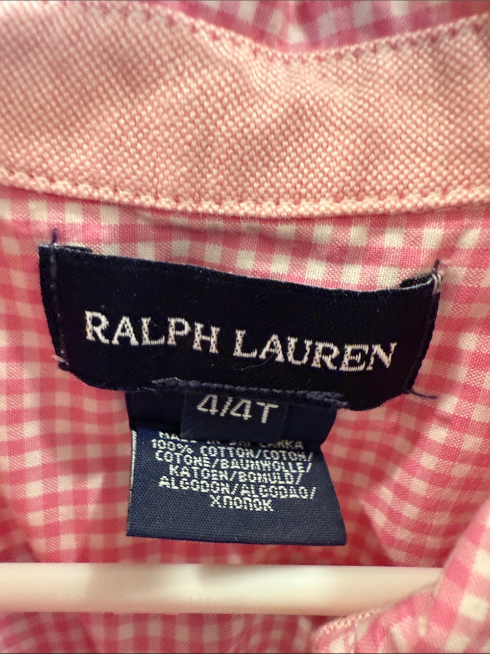Ralph Lauren Kids Polo Trio in Navy, Bright Pink & Light Pink Gingham - Picture 3 of 11